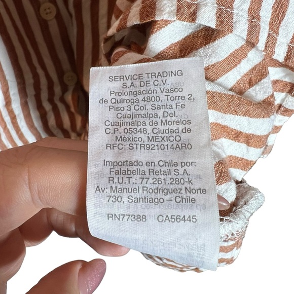 Rhyme Button-Front Boxy Top in Stripe Play, Large - Picture 8 of 8